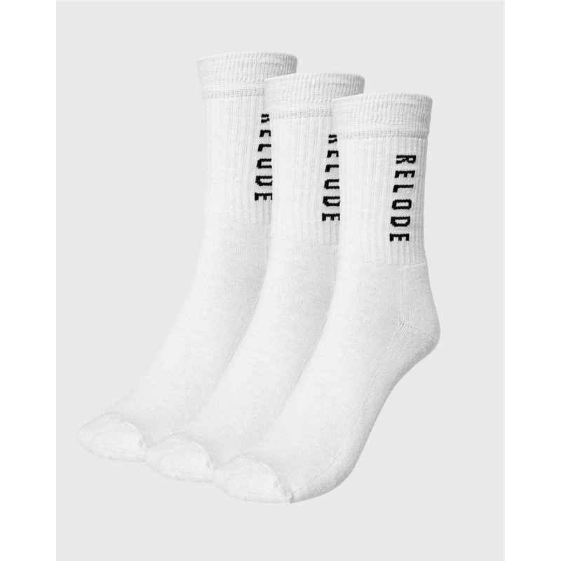 Socks 3-pack white-Sukat-Relode-35-38-Aminopörssi