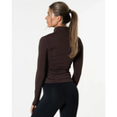 Relode Clean Zip Longsleeve Brown-Naisten pitkähihaiset ja hupparit-Relode-S-Aminopörssi