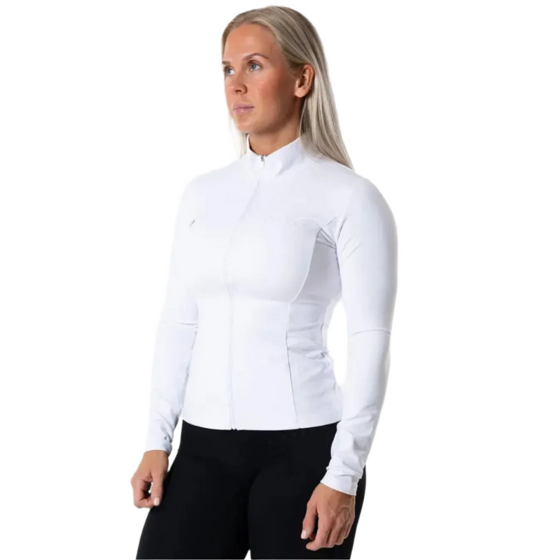 Relode Clean Zip Longsleeve White-Naisten pitkähihaiset ja hupparit-Relode-XS-Aminopörssi