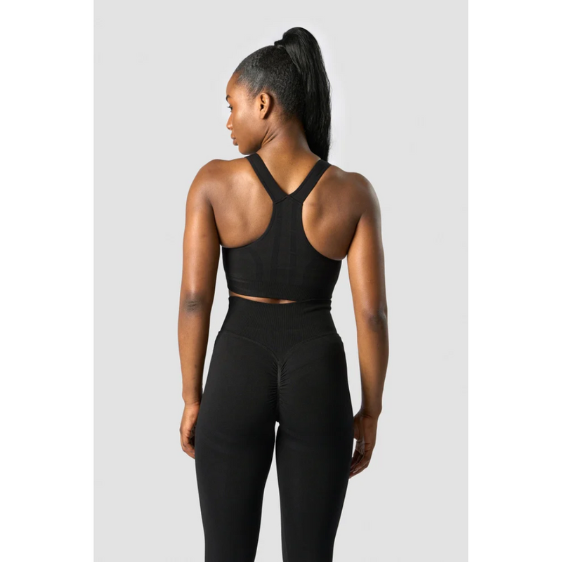 Rush Seamless Sports Bra, Black-Naisten urheiluliivit-ICANIWILL-XS-Aminopörssi