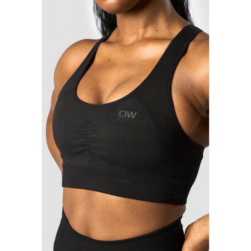 Rush Seamless Sports Bra, Black-Naisten urheiluliivit-ICANIWILL-XS-Aminopörssi