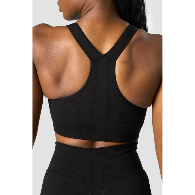 Rush Seamless Sports Bra, Black-Naisten urheiluliivit-ICANIWILL-XS-Aminopörssi