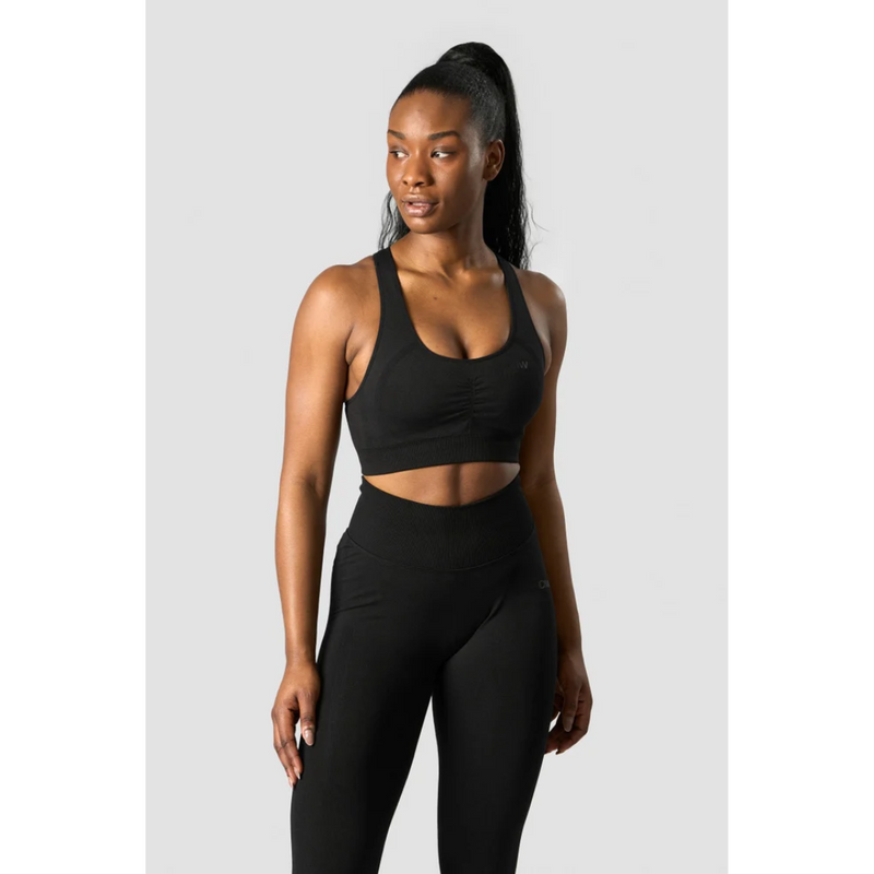 Rush Seamless Sports Bra, Black-Naisten urheiluliivit-ICANIWILL-XS-Aminopörssi