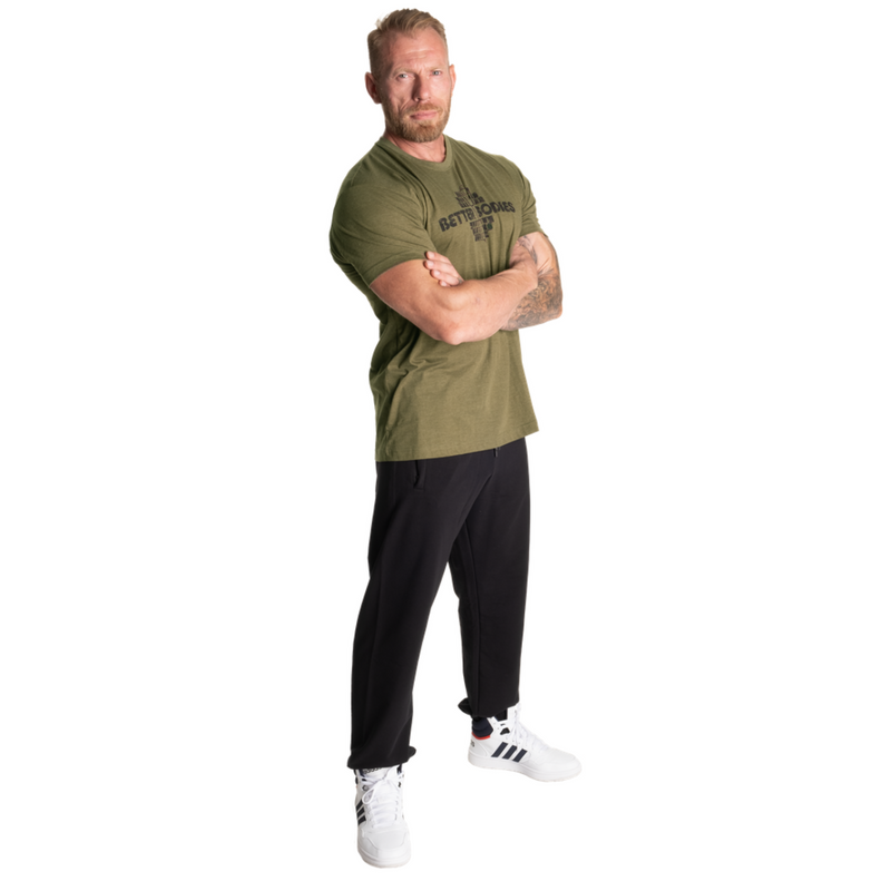 Recruit Tee, Army Green Melange-Miesten T-paita-Better Bodies-S-Aminopörssi