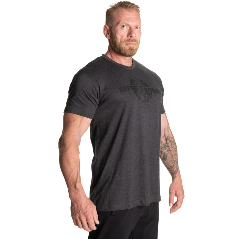 Recruit Tee, Dark Grey Melange-Miesten T-paita-Better Bodies-S-Aminopörssi