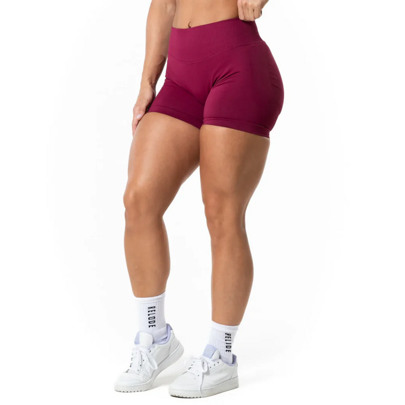 Relode Aura Seamless Scrunch Shorts - Cherry-Naisten shortsit-Relode-XS-Aminopörssi