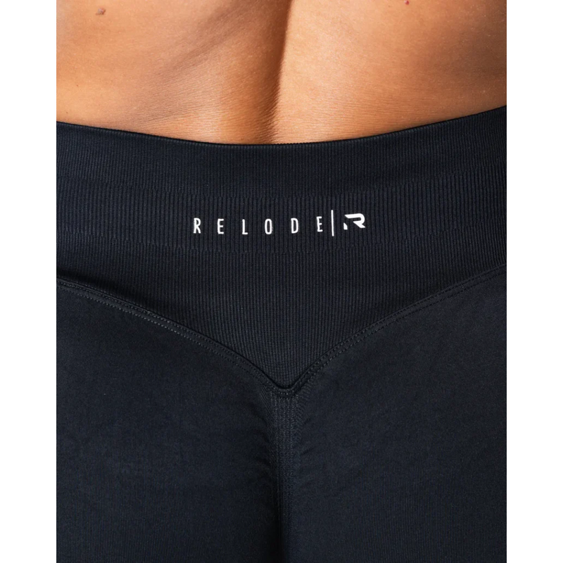 Relode Aura Seamless Scrunch Shorts - Black-Naisten shortsit-Relode-XS-Aminopörssi