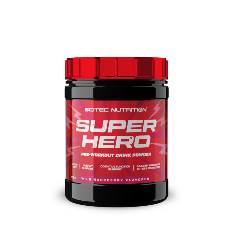 Superhero, 285 g-Pre-Workout-Scitec Nutrition®-Wild Raspberry-Aminopörssi