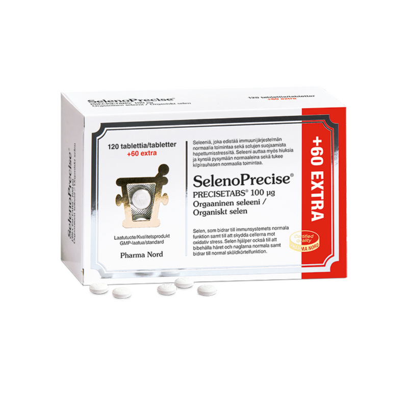 SelenoPrecise 100 mikrog tabletti 120 + 60 tabl-Seleeni-Pharma Nord-Aminopörssi