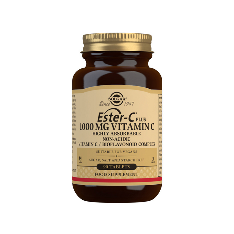Solgar Ester C Plus 1000 mg, 90 tabl.-C-vitamiini-Solgar-Aminopörssi