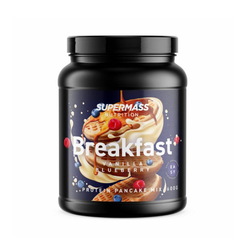 Breakfast, 600g-Ateriankorvike-Supermass Nutrition-Vanilla-Blueberry-Aminopörssi