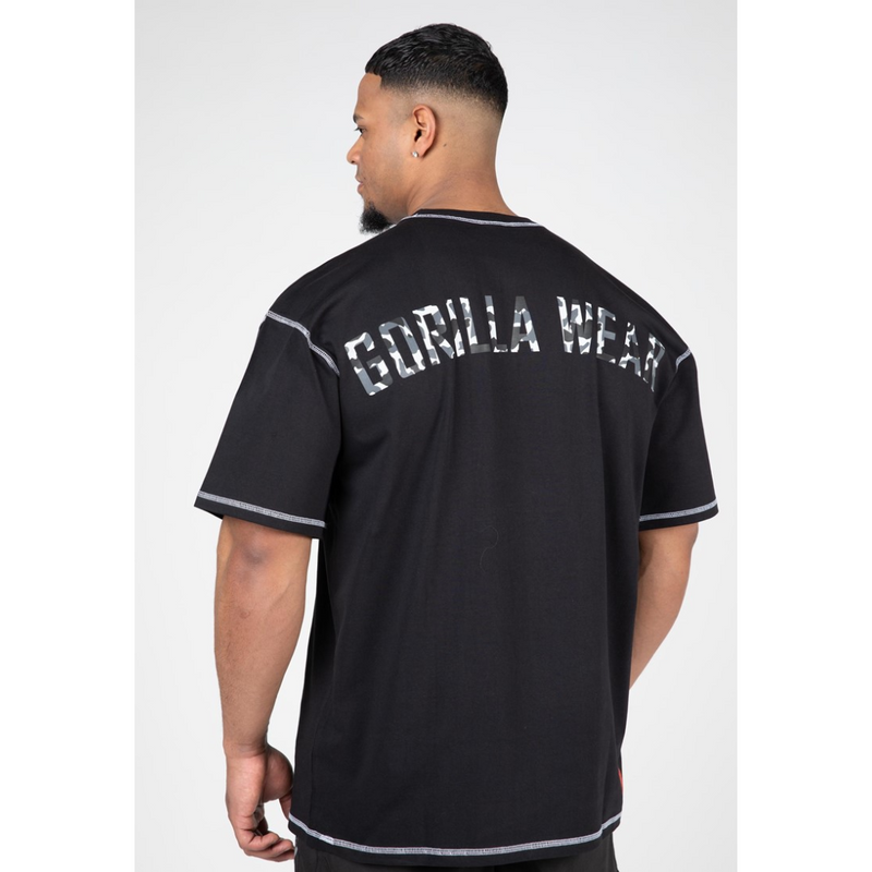 Saginaw Oversized T-Shirt - Black-Miesten T-paita-Gorilla Wear-S-Aminopörssi