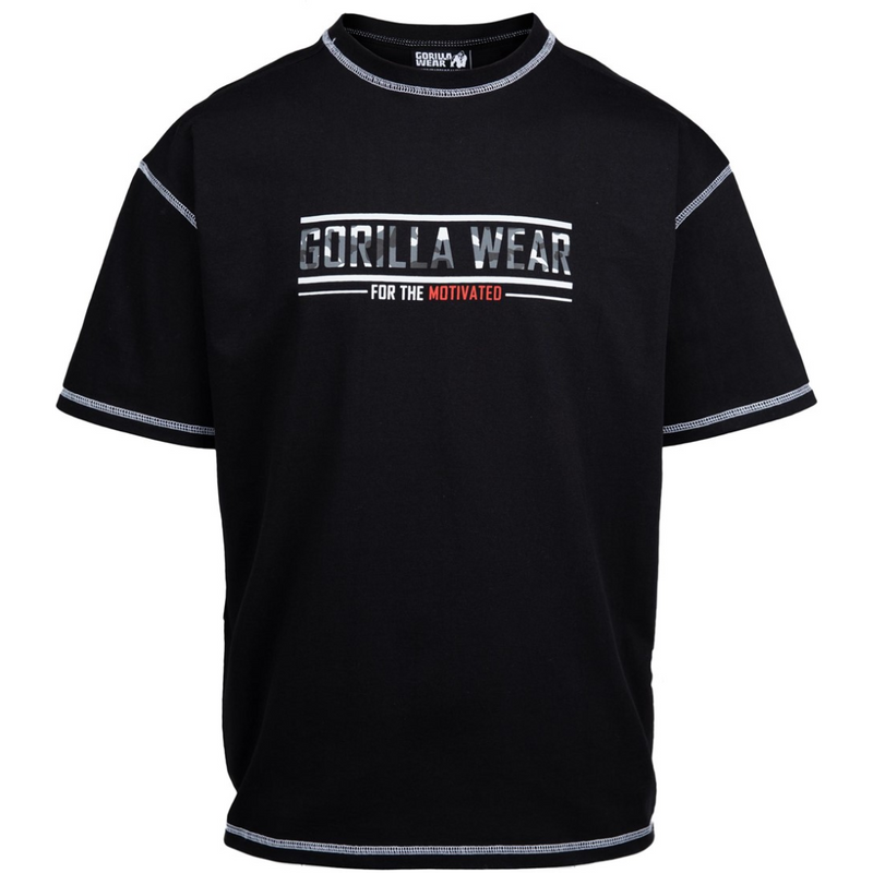 Saginaw Oversized T-Shirt - Black-Miesten T-paita-Gorilla Wear-S-Aminopörssi