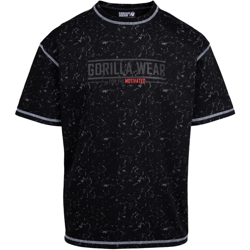 Saginaw Oversized T-Shirt - Washed Black-Miesten T-paita-Gorilla Wear-S-Aminopörssi