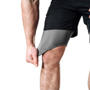 RDX T16 2-in-1 Compression MMA Shorts, Black/Gray-Kamppailuvaatteet-RDX-S-Aminopörssi