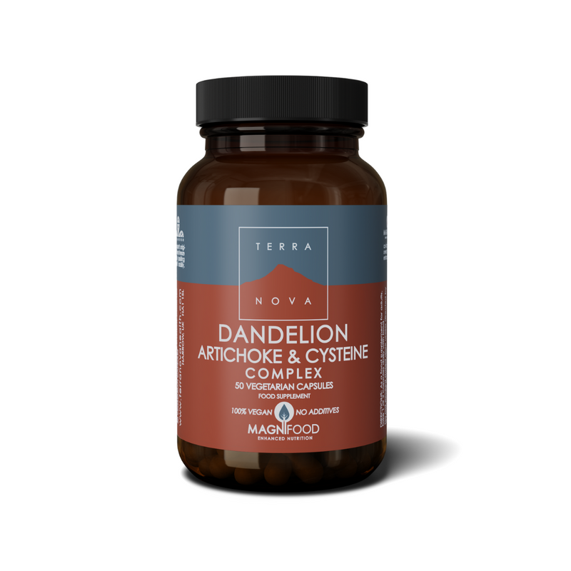 Terranova Dandelion, Artichoke & Cysteine Complex 50 kaps.-Yrttivalmiste-Terranova-Aminopörssi