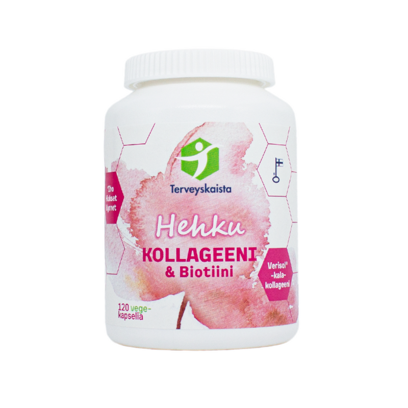 Hehku Kollageeni & Biotiini 120 kaps-Kollageeni-Terveyskaista-Aminopörssi