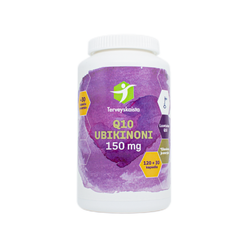 Ubikinoni 150 mg 120 + 30 kapselia-Ubikinoni-Terveyskaista-Aminopörssi