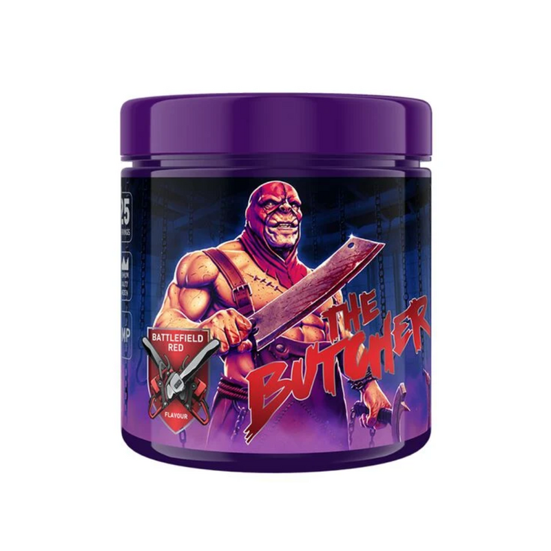 The Butcher, 425g-Pre-Workout-Swedish Supplements-Battlefield Red-Aminopörssi