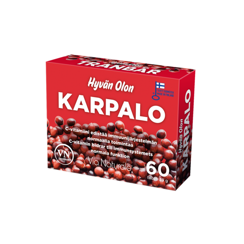 Karpalo, 60 tabl.-C-vitamiini-Via Naturale-Aminopörssi