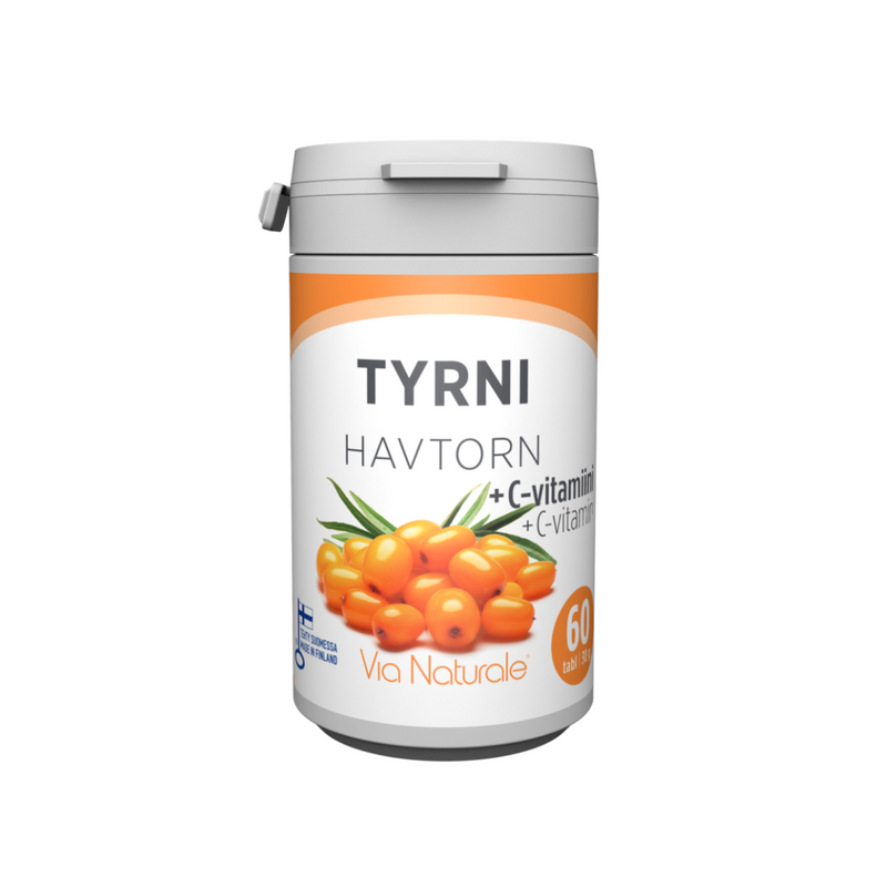 Tyrni+ C-vitamiini, 60 tabl.-C-vitamiini-Via Naturale-Aminopörssi