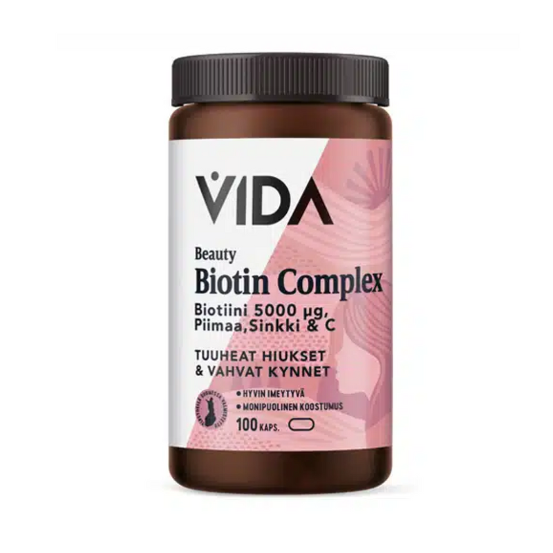 Beauty Biotin Complex, 100 kaps-Biotiiini-Vida-Aminopörssi