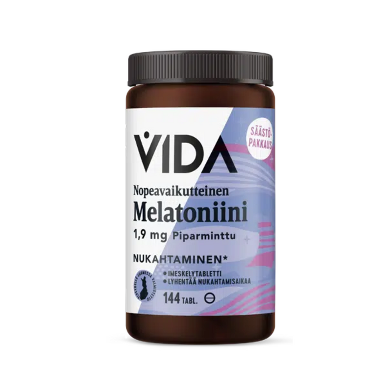 Nopeavaikutteinen Melatoniini 1,9 mg, 144 tabl.-Melatoniini-Vida-Aminopörssi