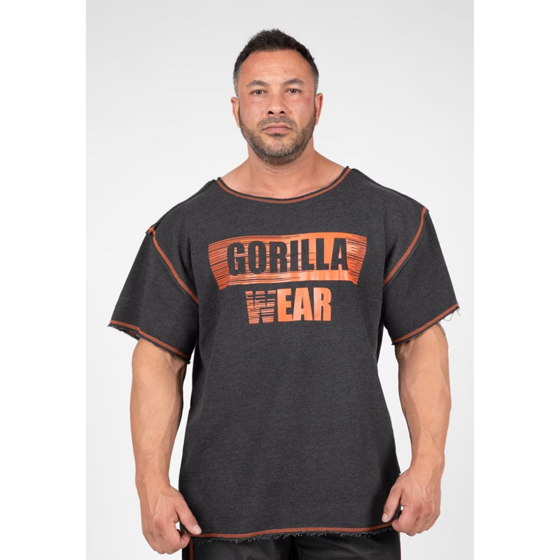 Wallace Workout Top - Gray Orange-Miesten T-paita-Gorilla Wear-S/M-Aminopörssi