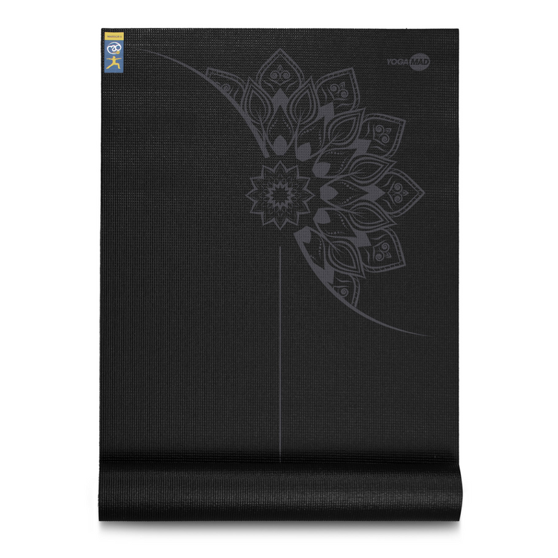 Yoga-Mad Mandala Joogamatto 4 mm, Black-Joogamatto-Yoga-Mad-Aminopörssi