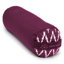 Yoga Bolster, aubergine with pattern-Joogabolsteri-YogaMad-Aminopörssi