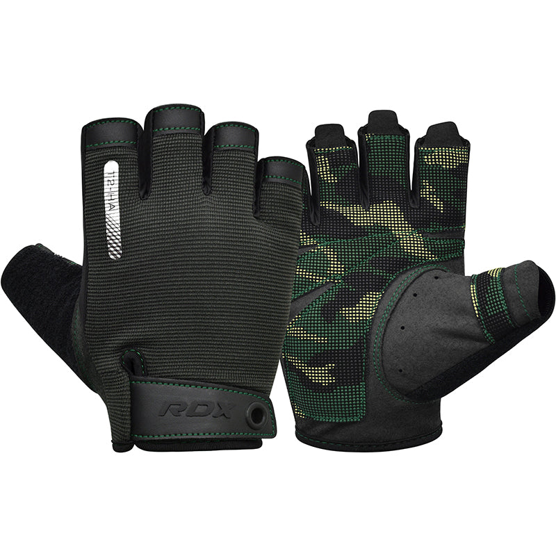 RDX T2 Weightlifting Gloves ARMY GREEN-GYM GLOVES-RDX-M-Aminopörssi