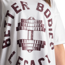 Better Bodies Legacy Oversized Tee White / Maroon-Naisten t-paita-Better Bodies-S-Aminopörssi