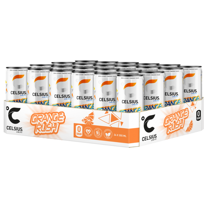 Celsius Energiajuoma, 24 x 355 ml-Energiajuoma-Celsius-Orange Rush UUTUUS-Aminopörssi