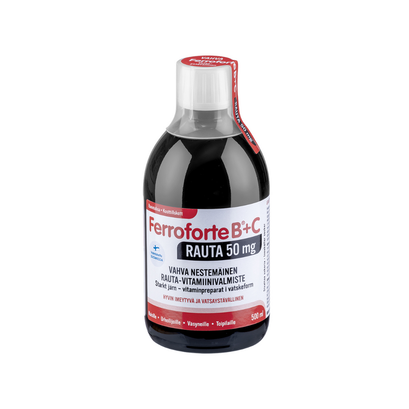 Ferroforte B+C, vahva rautavalmiste 500 ml-Rauta-Hankintatukku-Aminopörssi