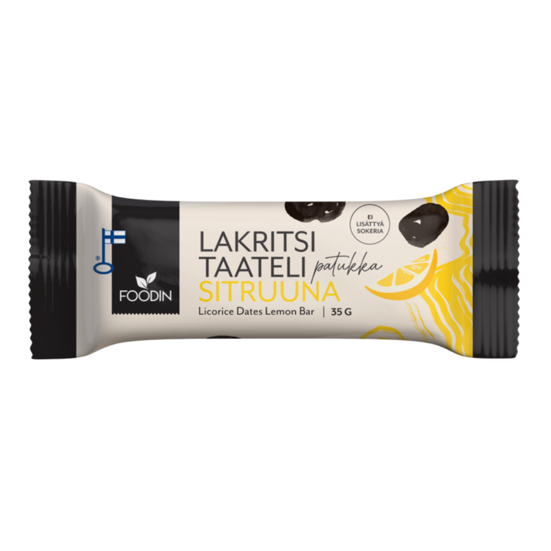 Lakritsitaatelipatukka, 35 g-Kuivahedelmä-Foodin-Original-Aminopörssi