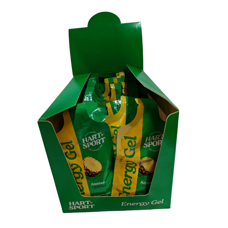 Hart-Sport Energy Gel, 30 g x 40 TUKKUPAKKAUS-Energiageeli-Hart-Sport-Ananas + kofeiini parasta ennen 15.9.2025-Aminopörssi