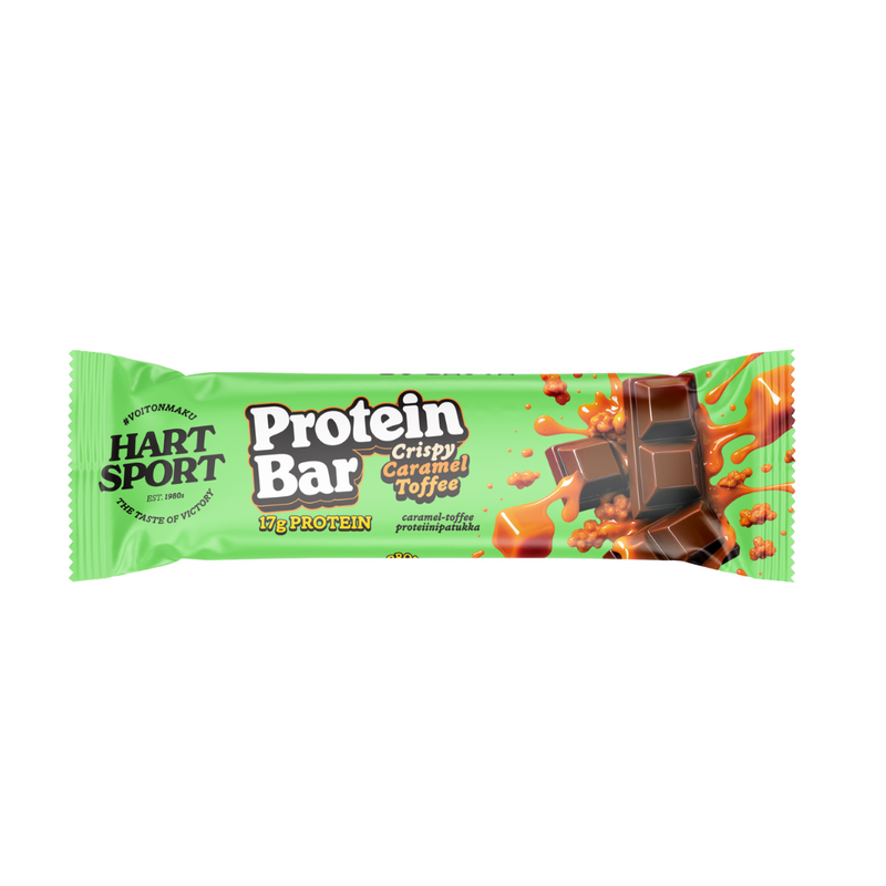 Hart-Sport Proteiinipatukka 55g-Proteiinipatukka-Hart-Sport-Crispy Caramel Toffee-Aminopörssi