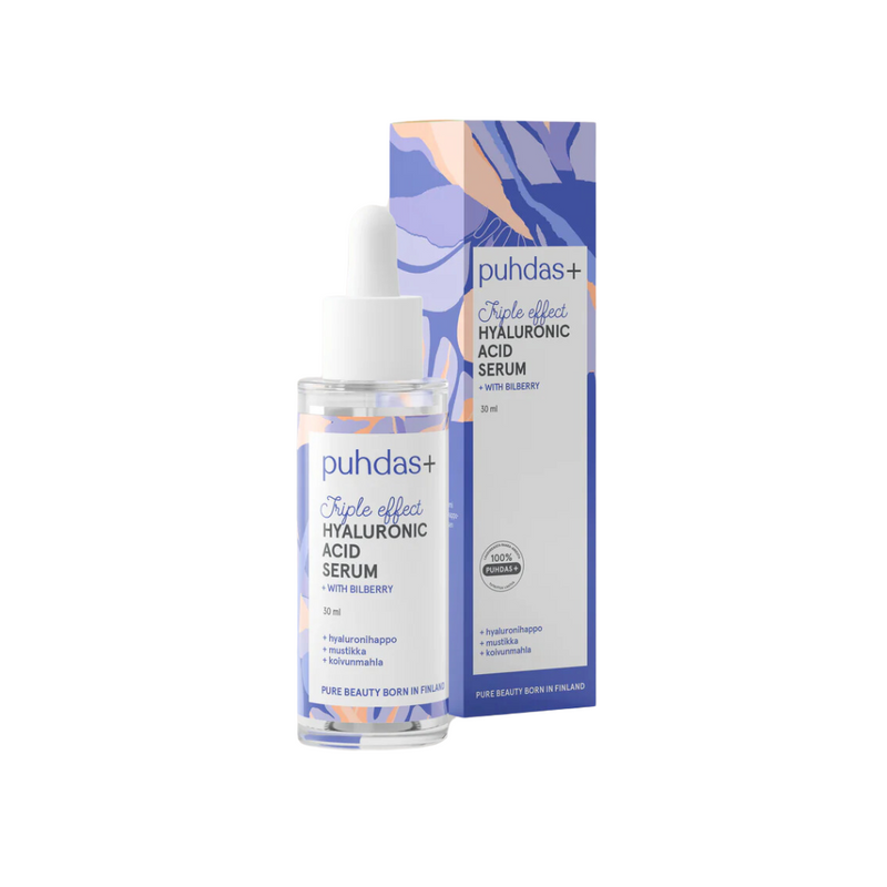 Hyaluron Serum With Bilberry, 30ml-Kosteusvoide-Puhdas+-Aminopörssi