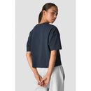 ICIW Everyday Cotton Cropped T-shirt Navy-Naisten t-paita-ICANIWILL-XS-Aminopörssi