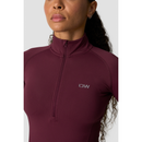 ICIW Define Seamless 1/4 Zip Dark Mahogany-Naisten pitkähihaiset ja hupparit-ICANIWILL-XS-Aminopörssi