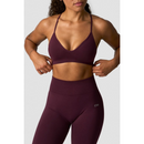ICIW Smooth Seamless Strappy Sport Bra Dark Mahogany-Naisten urheiluliivit-ICANIWILL-XS-Aminopörssi