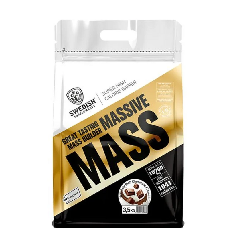 Massive Mass, 3500 g-Gaineri-Swedish Supplements-Stawberry Milkshake-Aminopörssi