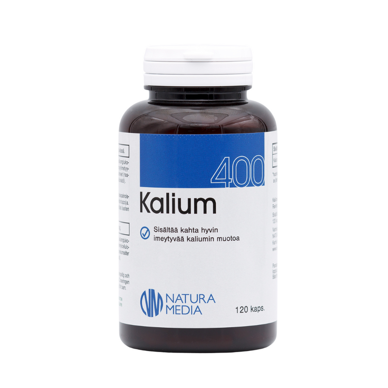 Kalium 400mg 120 kaps.-Kalium-Natura Media-Aminopörssi