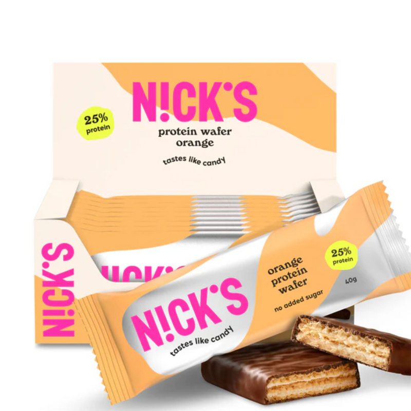 Nick's Proteiinivohveli 40g x 24 kpl-Proteiinipatukka-Nick's-Orange-Aminopörssi