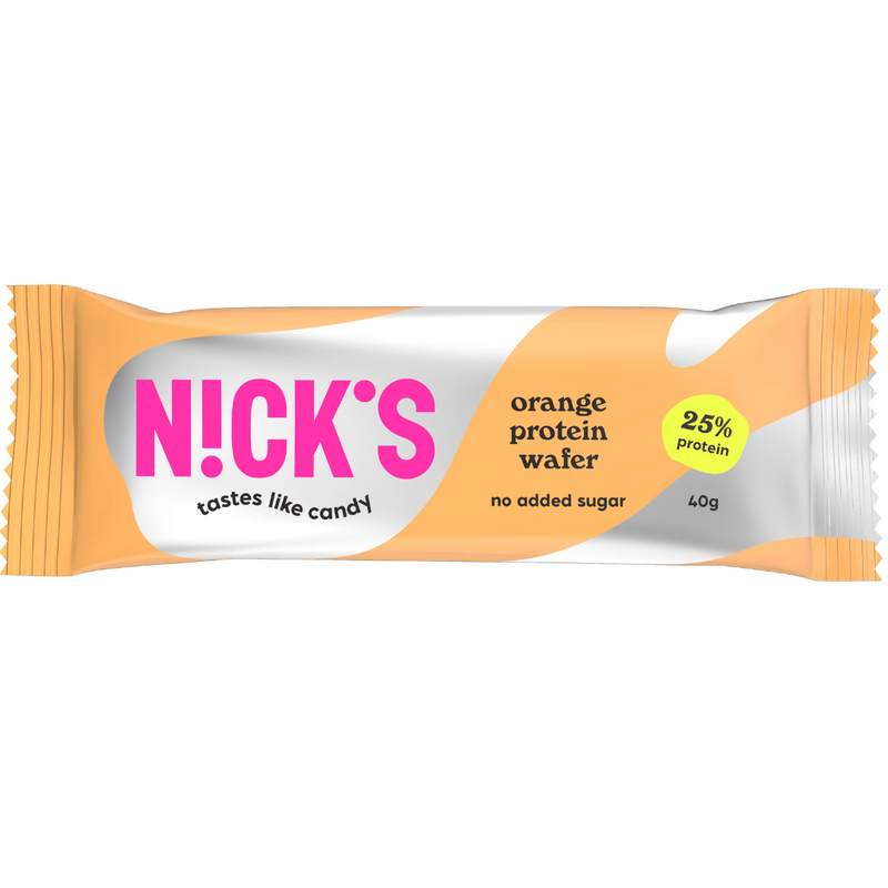 Nick's Proteiinivohveli 40 g-Proteiinipatukka-Nick's-Orange-Aminopörssi
