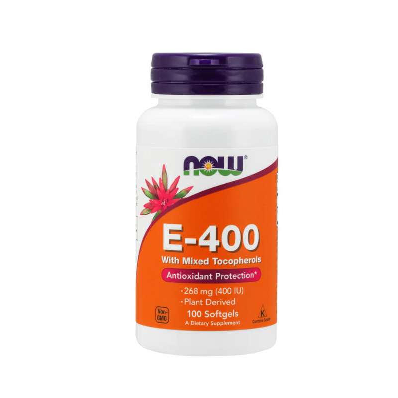 NOW Foods E-400 100 kaps.-E-vitamiini-NOW Foods-Aminopörssi