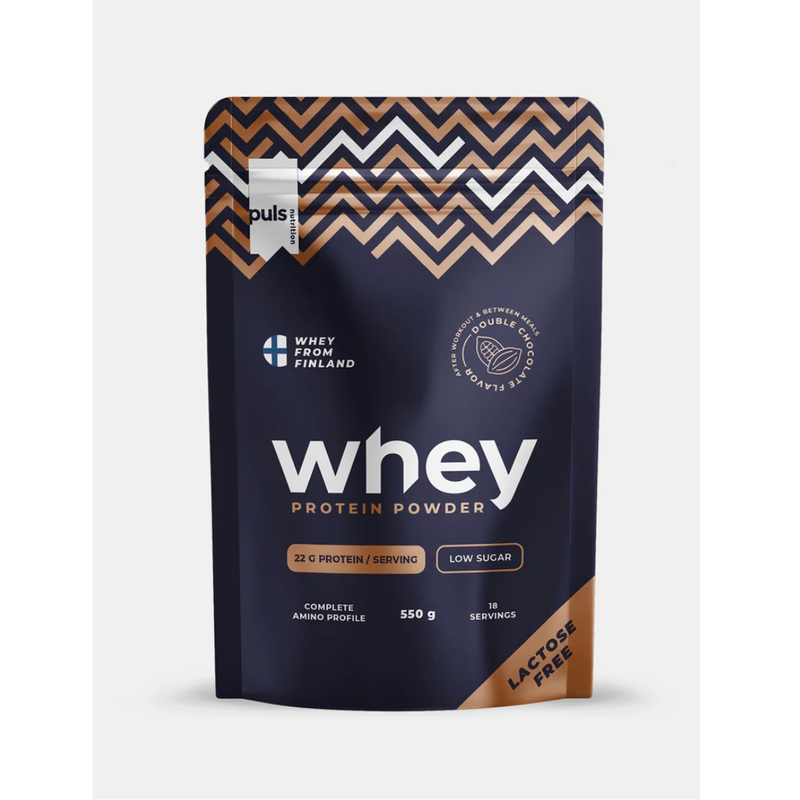 Puls Nutrition LAKTOOSITON proteiinijauhe 550 g-Herakonsentraatti-Puls Nutrition-Tuplasuklaa-Aminopörssi