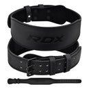 RDX 4 Inch Leather Weightlifting Gym Belt BLACK-BELTS-RDX-S-Aminopörssi