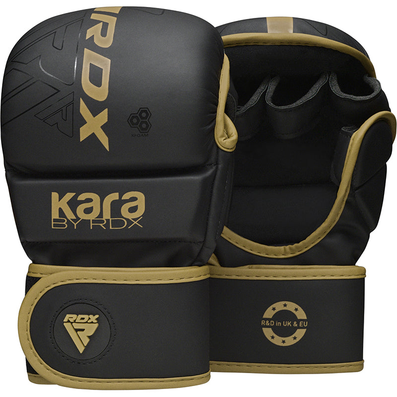 RDX F6 KARA MMA Sparring Gloves 7oz GOLDEN-GRAPPLING GLOVES-RDX-S/M-Aminopörssi