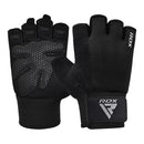 RDX W1H Gym Workout Gloves BLACK-GYM GLOVES-RDX-S-Aminopörssi